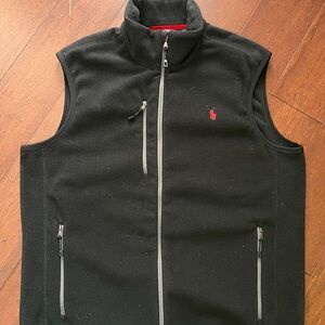Ralph Lauren Men’s Black Fleece Vest - Large